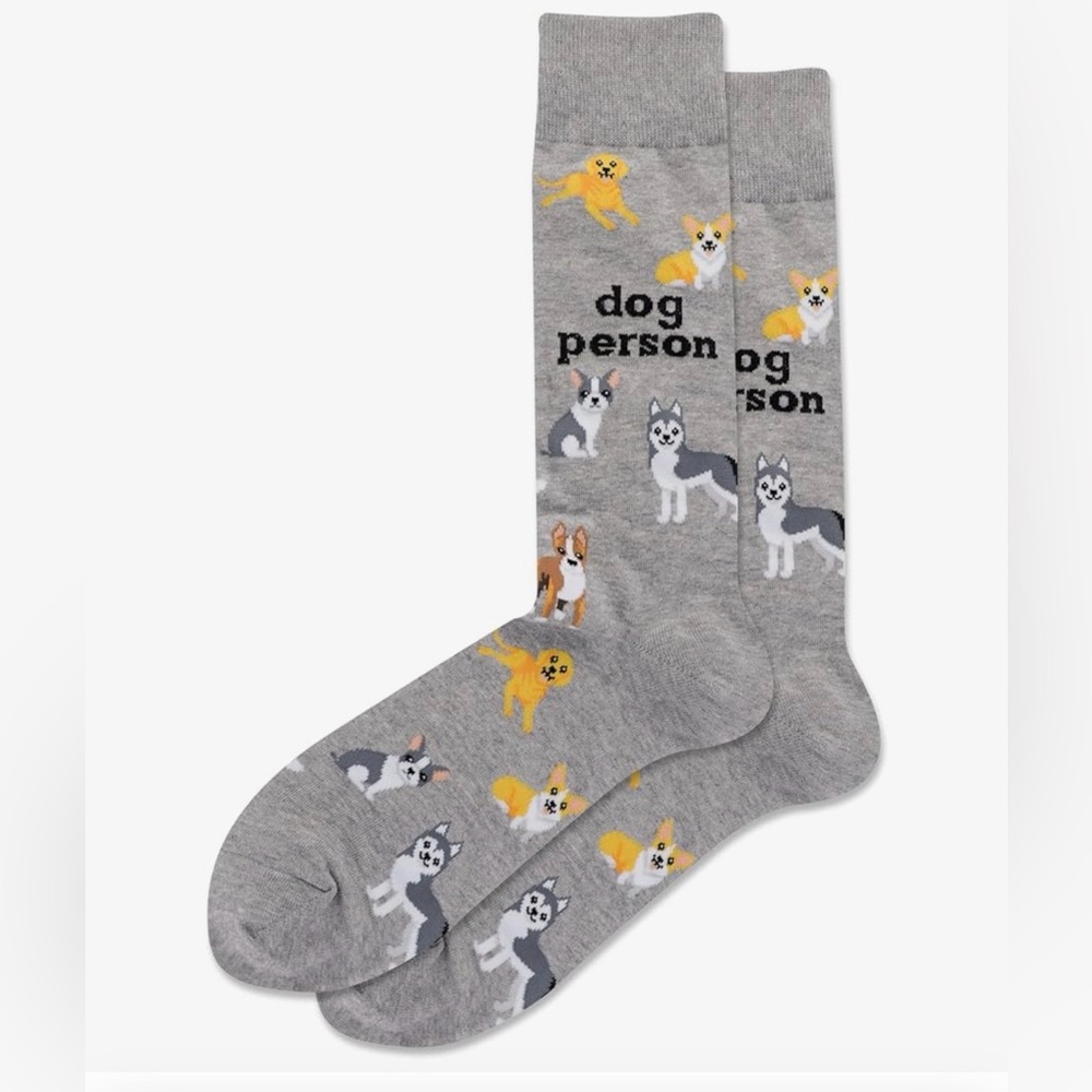 Adorable New Women’s HotSox Gray Dog Person Socks